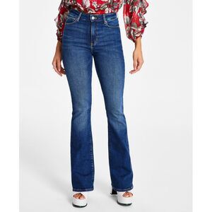 Women's Sexy Flare-Leg Faded High-Rise Jeans
